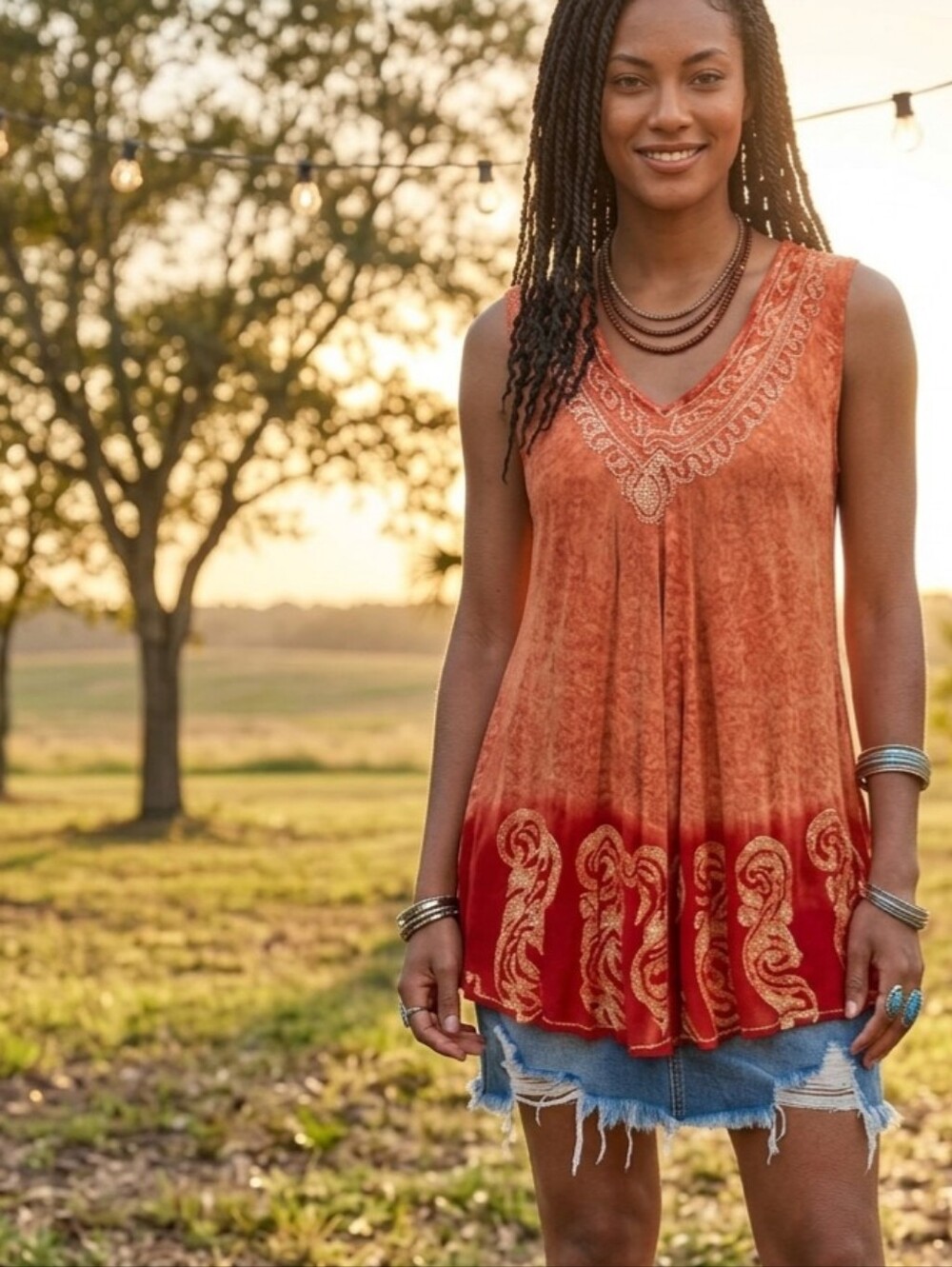 NWOT Embroidered Boho Tunic